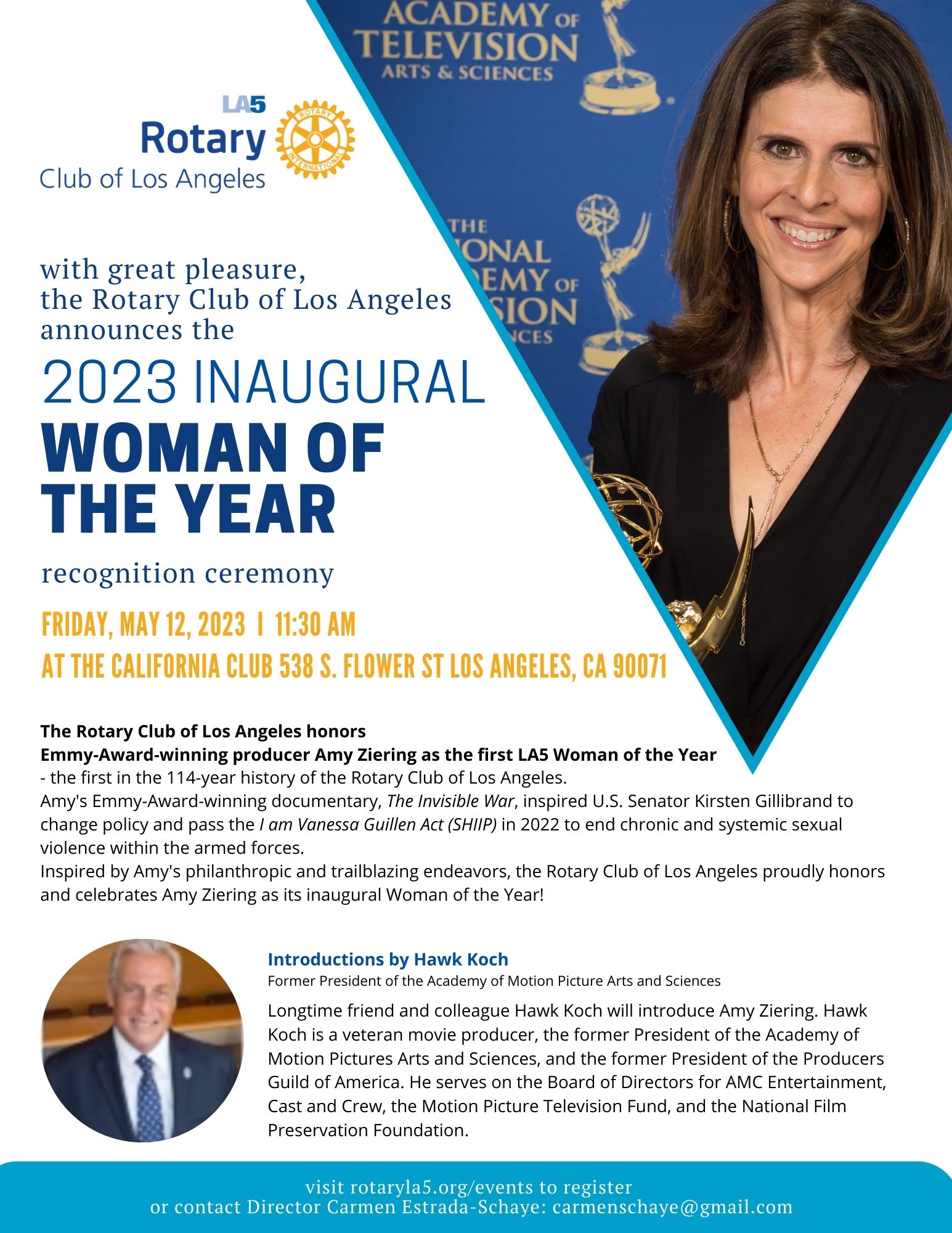 woman of the year flyer