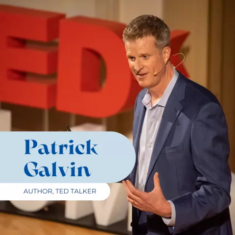 Patrick Galvin giving a ted talk 