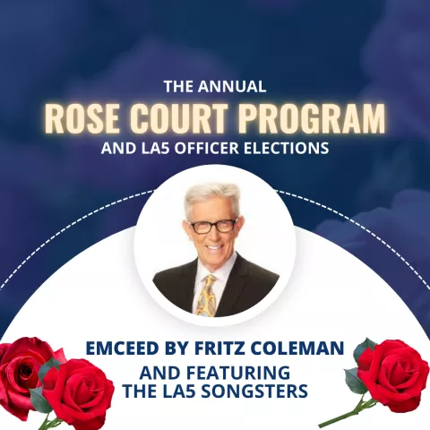 annual rose court program and officer elections